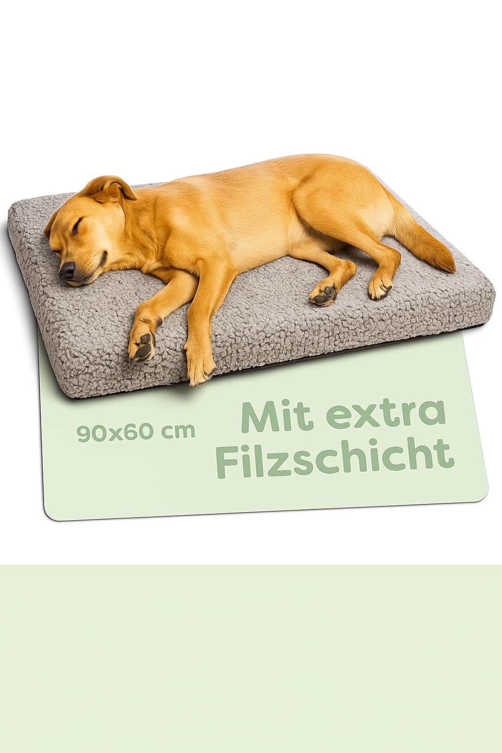 Knupis Self Heating Dog Mat 90x60 cm  90x60 cm Large Dog Blanket  Soft & Noise Dampening  Washable Cover  with Non Slip Bott