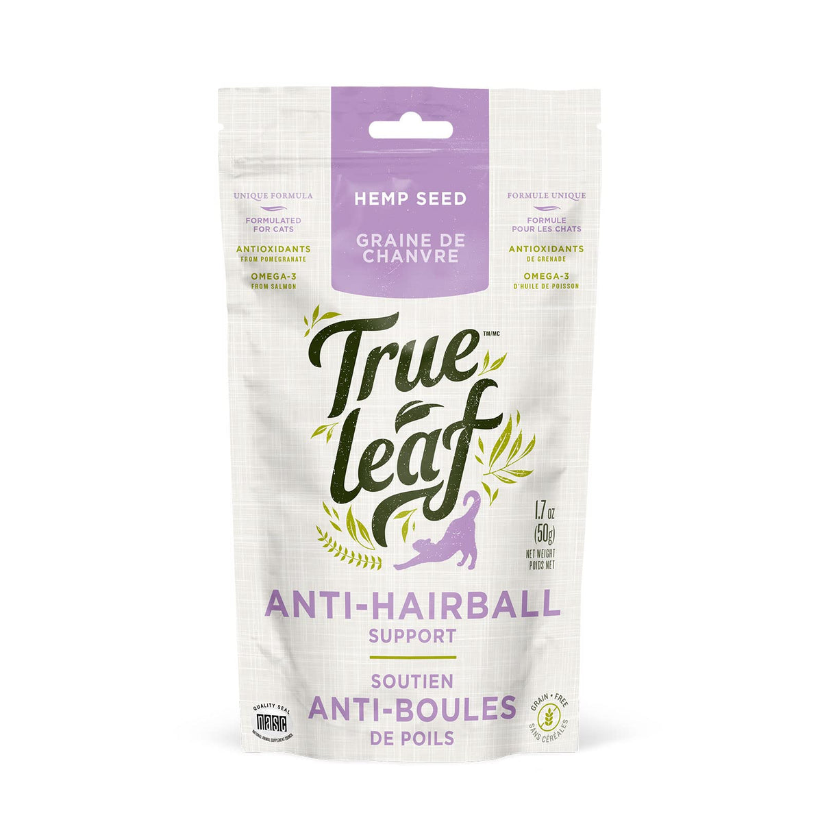 True Leaf Pet Anti-Hairball Support Chews For Cats, Brown (97703)