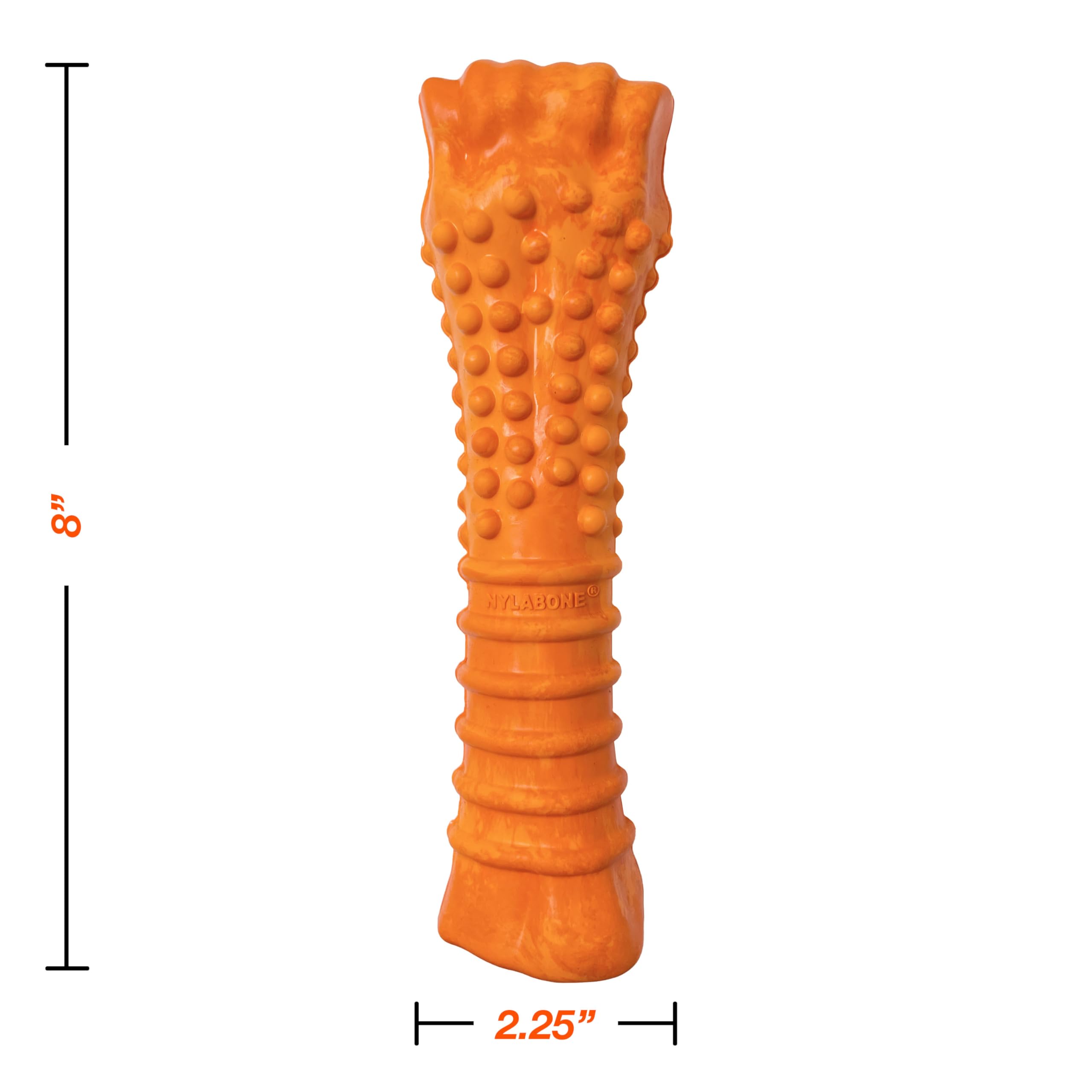 Nylabone Limited Edition 70th Birthday Textured Knuckle Bone Strong Chew Toy for Dogs, Rubber Dog Toys for Moderate & Aggressive