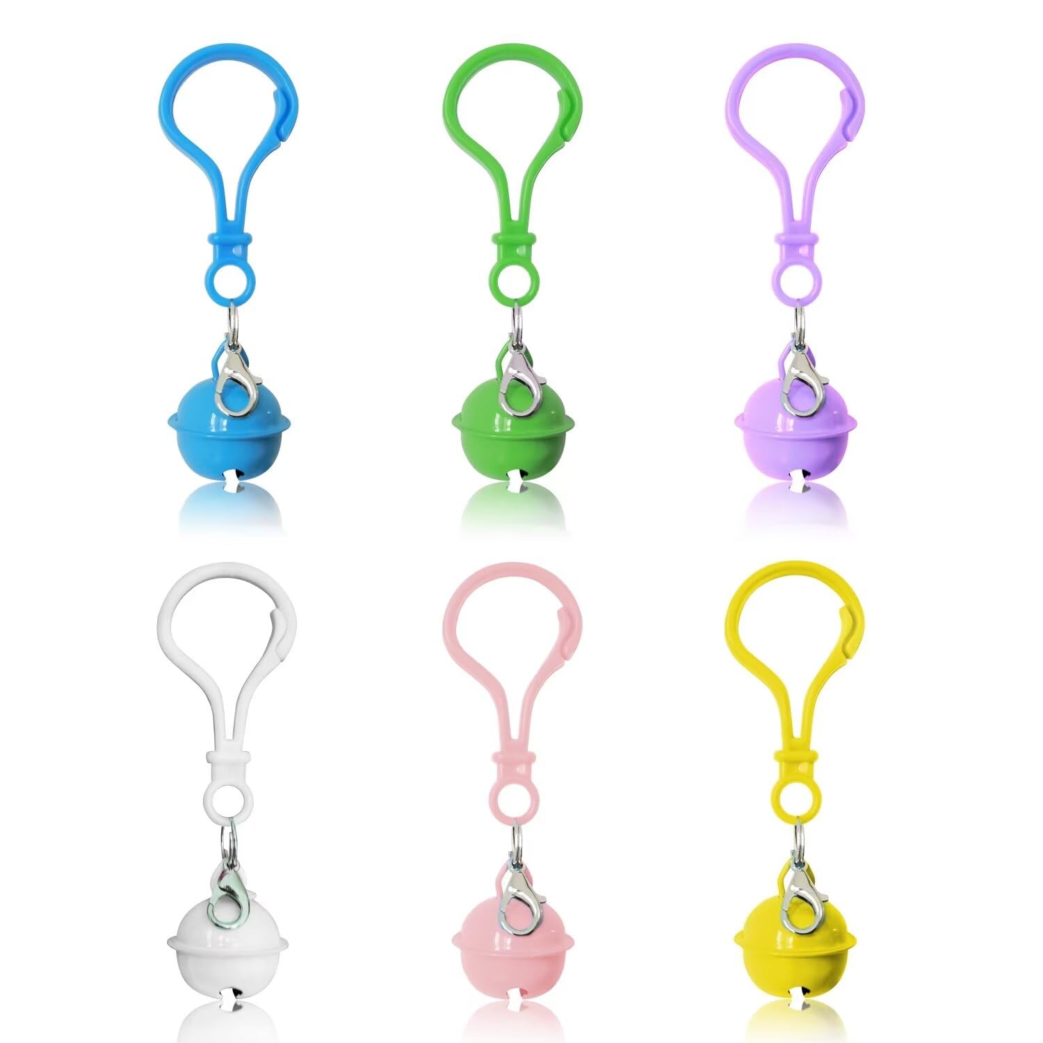 Aoche Pet Bells - 6Pcs Dog & Cat Bells For Collars, Multi-Color Dog Collar Charms