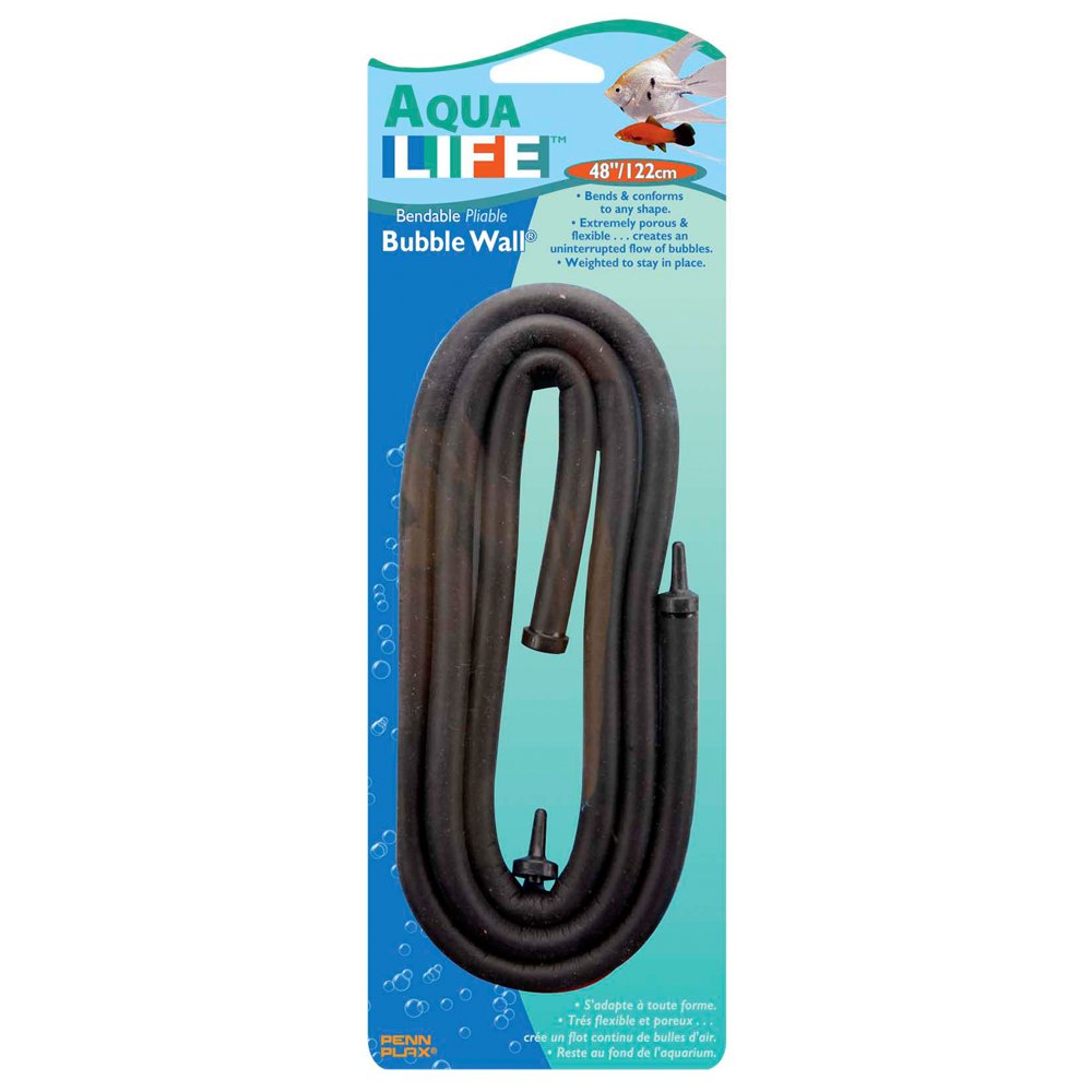 Penn-Plax Aqua Life Bendable Aquarium Bubble Wall – Flexible Air Diffuser And Bubbler For Fish Tanks – 48” Length