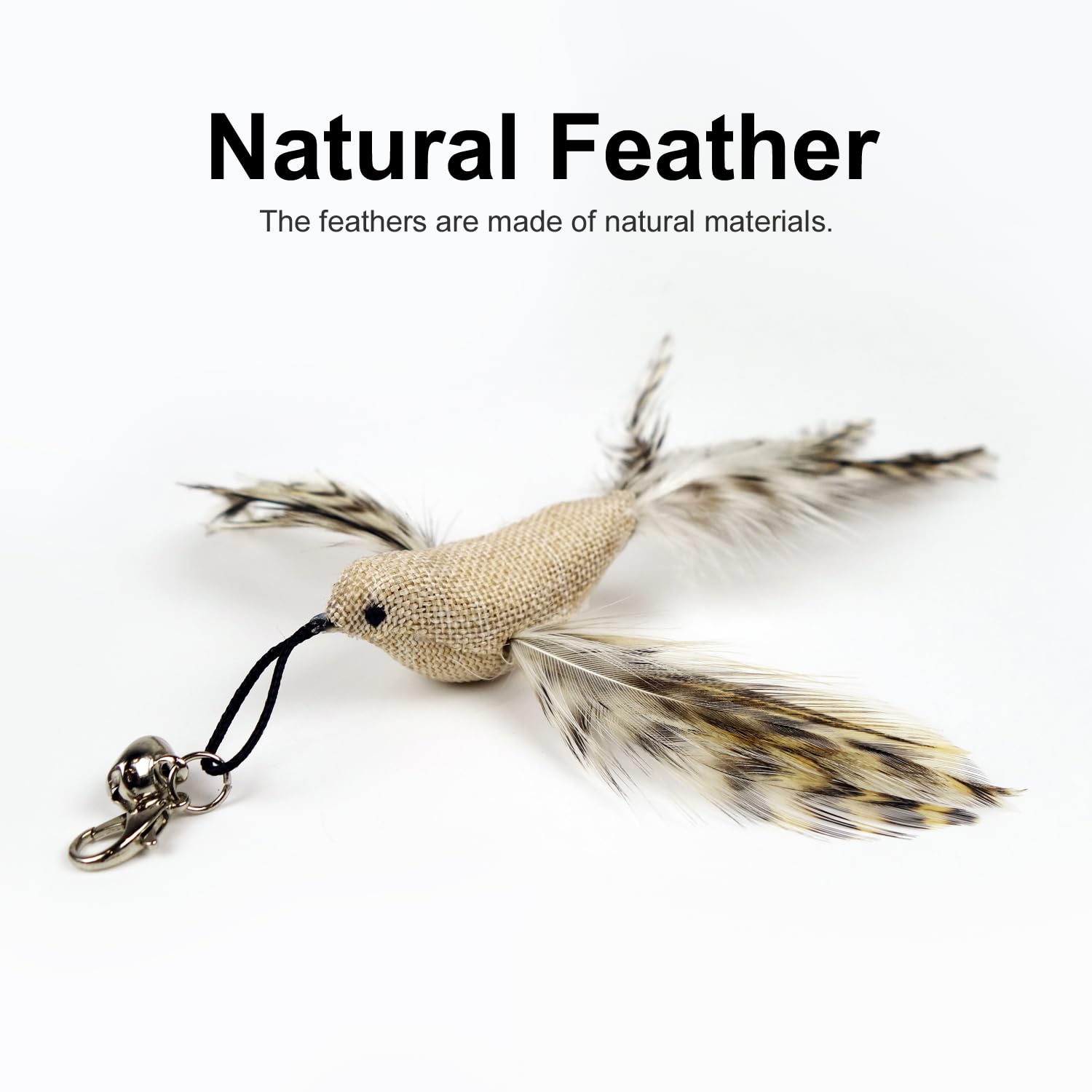 Ttcat Feather Toys, 4 Pcs Simulation Birds Refills, Cat Toys Replacement Feathers For Cat Kitten Wand.