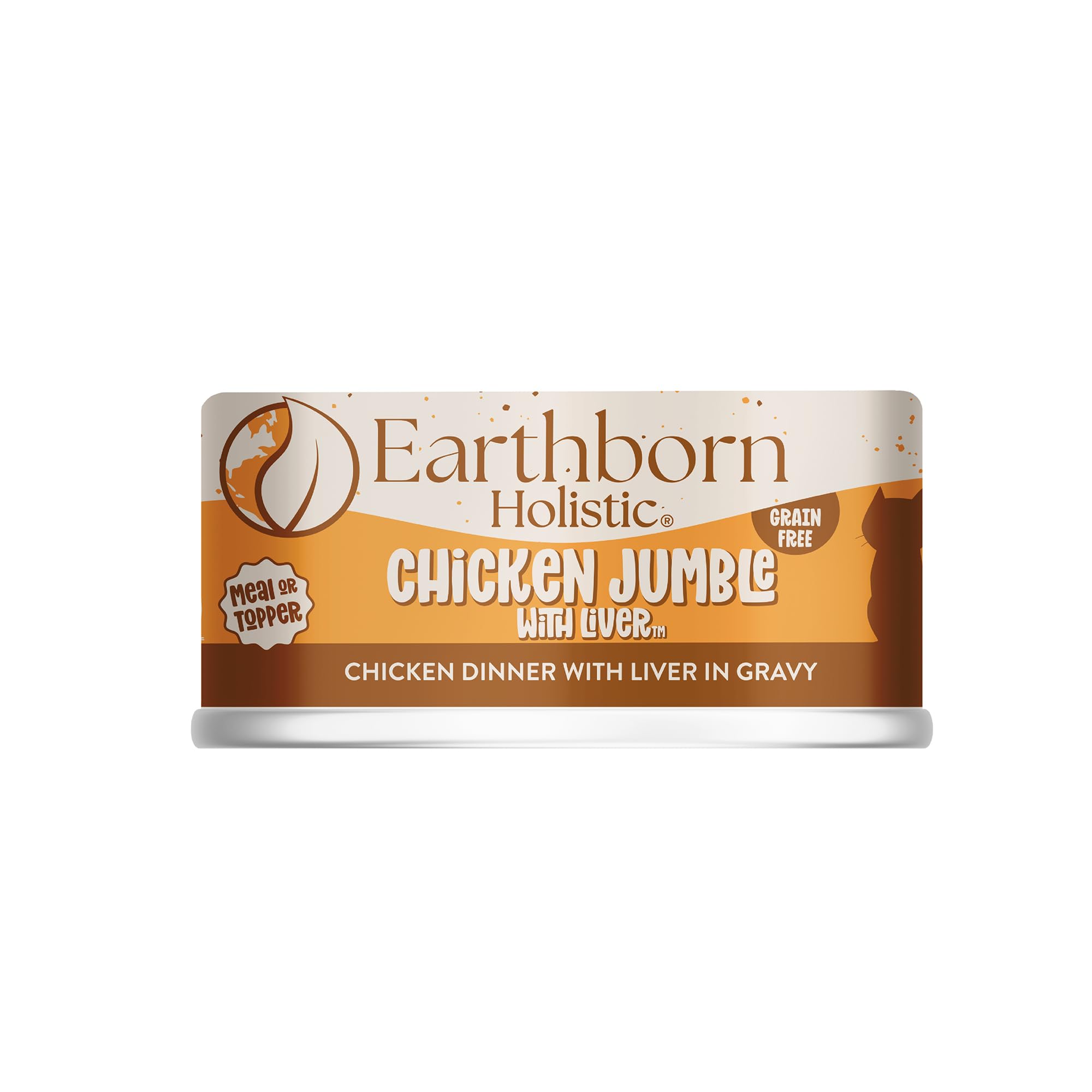 Earthborn Holistic Chicken Jumble with Liver Grain-Free Moist Cat Food 5.5 oz Can