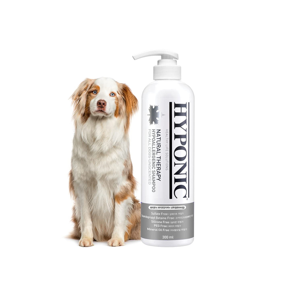 Hyponic Hypoallergenic Premium Dog Shampoo - Deodorizing, Sensitive Skin, Detangling (All Breeds_Unscented (10.1 Oz))