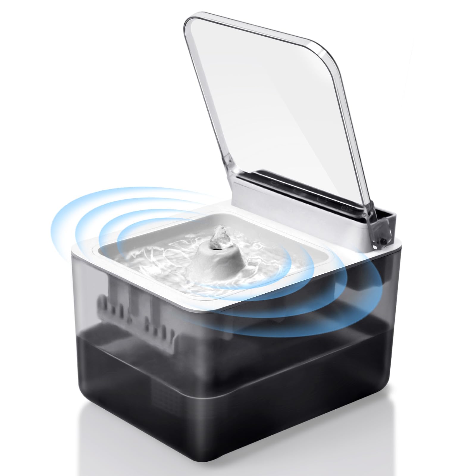 Goosheep 2025 New Cat Water Fountain Dog Fountain Pet Water Fountain Cat Feeding & Watering Supplies Automatic Induction Lid Ope