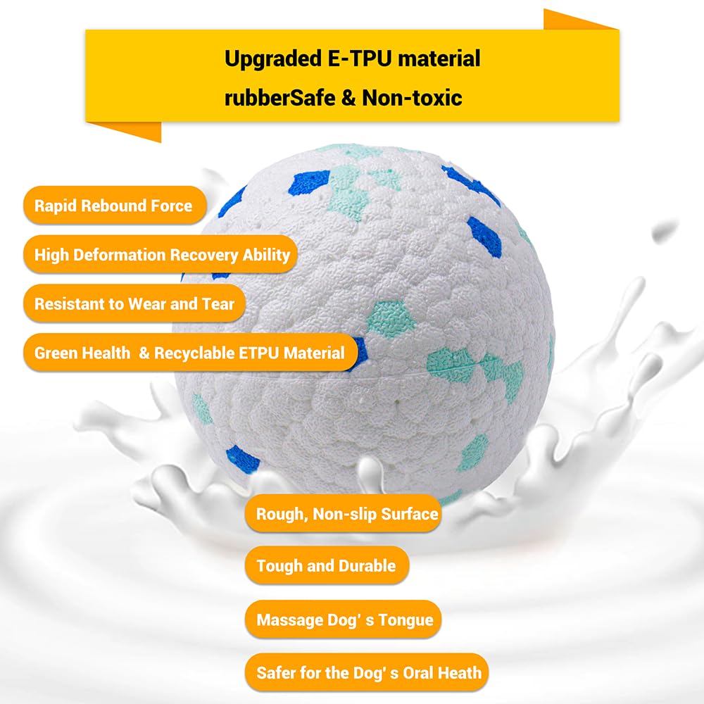 Lievuiken Dog Balls Toys For Aggressive Chewers, Indestructible Durable Bouncy Floating Balls For Dogs To Fetch, Durable Solid R