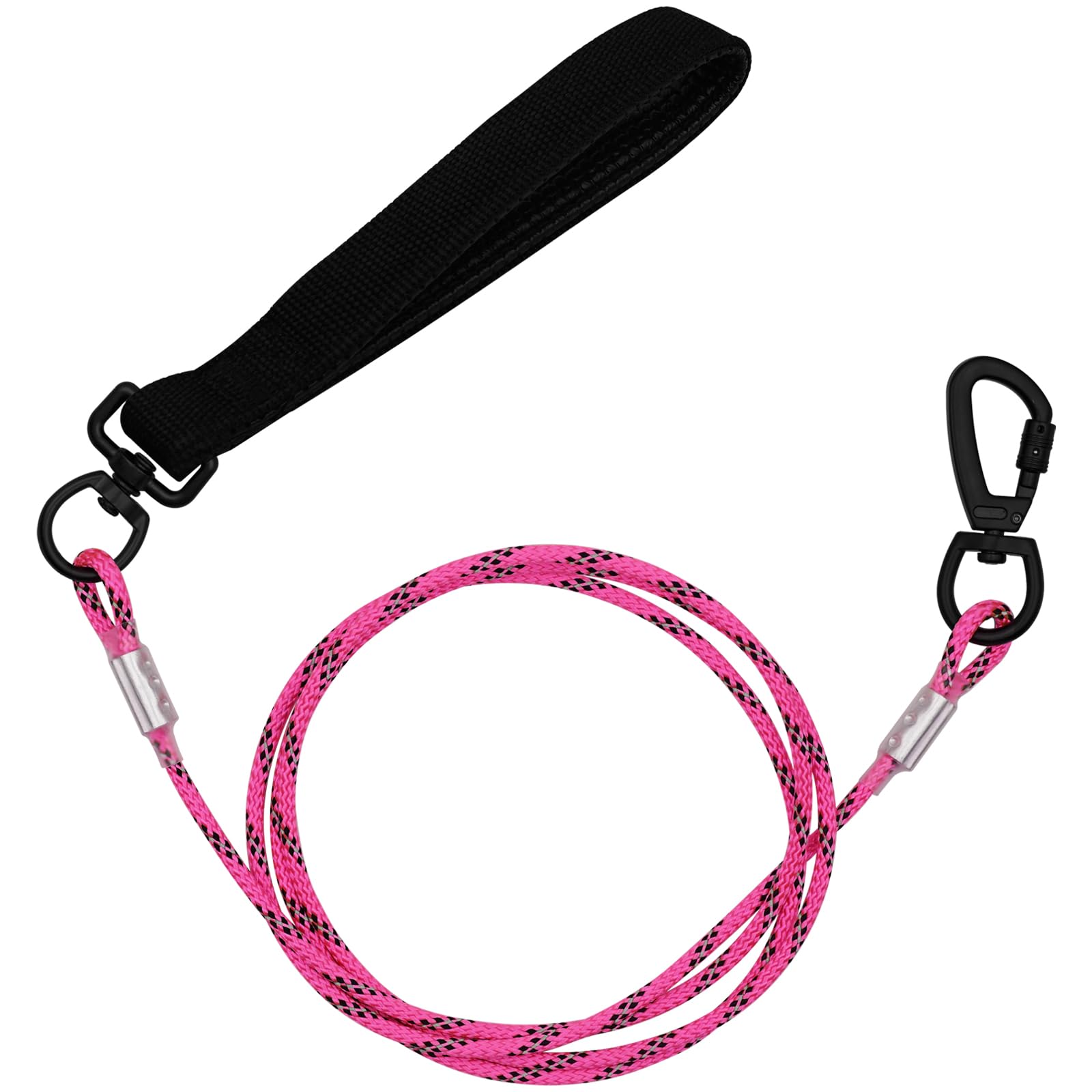 Zhoma 5Ft Chew Proof Metal Dog Leash With Comfortable Handle, Heavy Duty Steel Cable Lead For Control Large Medium Small Dogs Wa