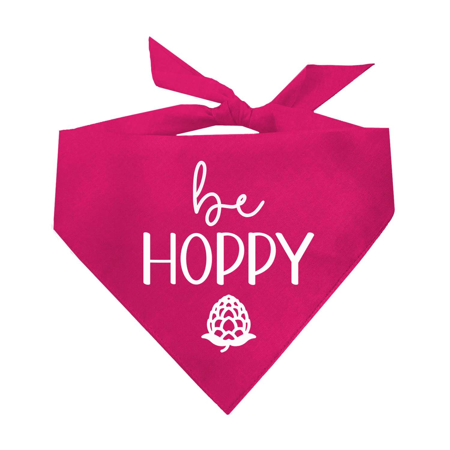 Be Hoppy Brewery Beer Lover Dog Bandana (Hot Pink, Os 217)