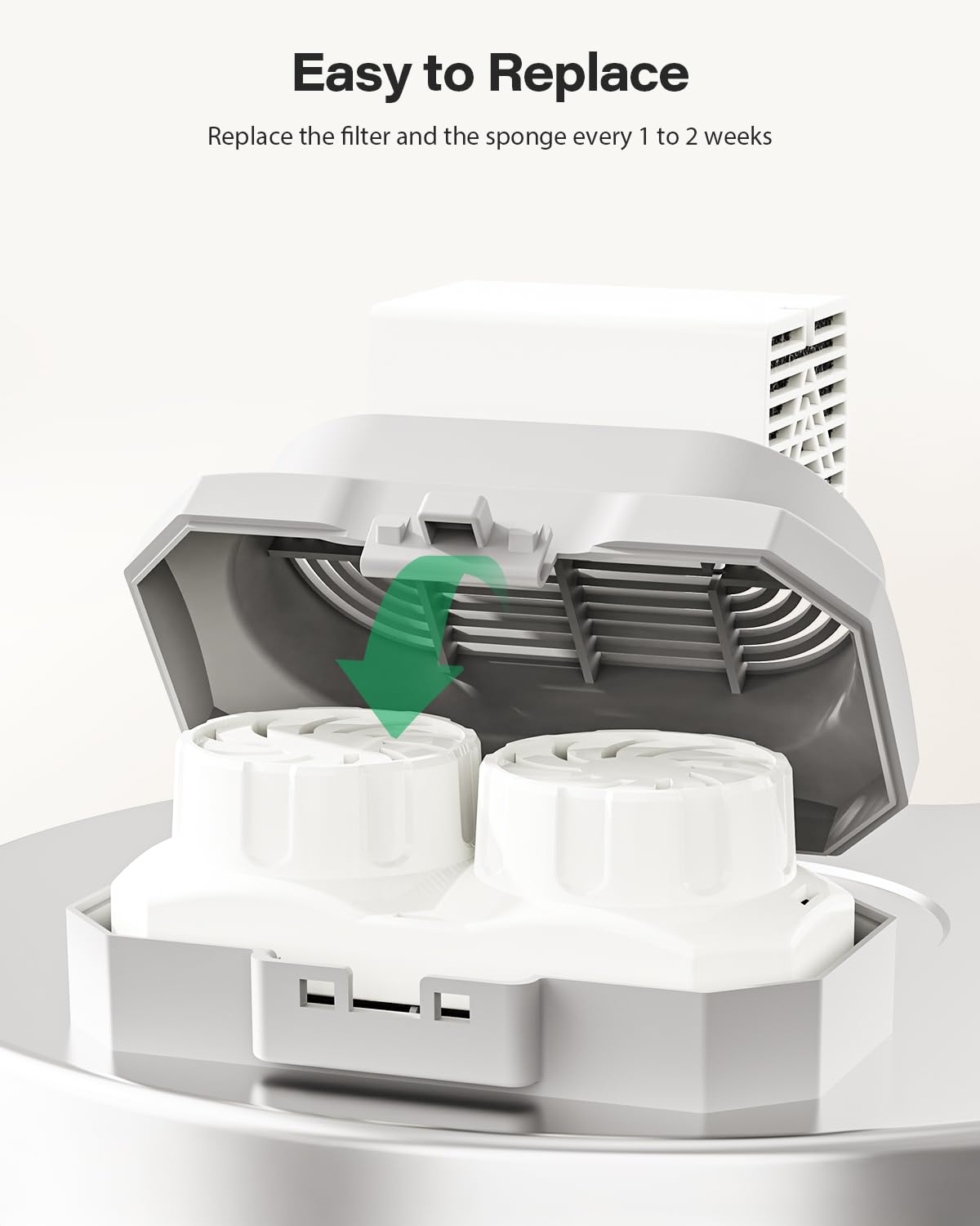 DIANU Official Cat Water Fountain Replacement Filters & Pre-Filter Sponges for 3.2L/108oz Stainless Steel Pet Fountain (9 Pack)