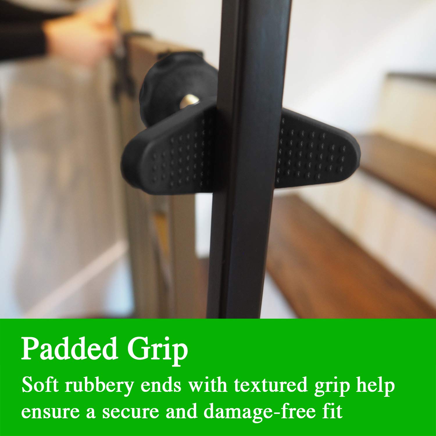 Baby Gate Guru Extra Long M8 (8Mm) Stair Banister Adapter Y-Spindle Rods 2 Pack For Pressure Mounted Baby And Pet Safety Gates (8Mm, Black)