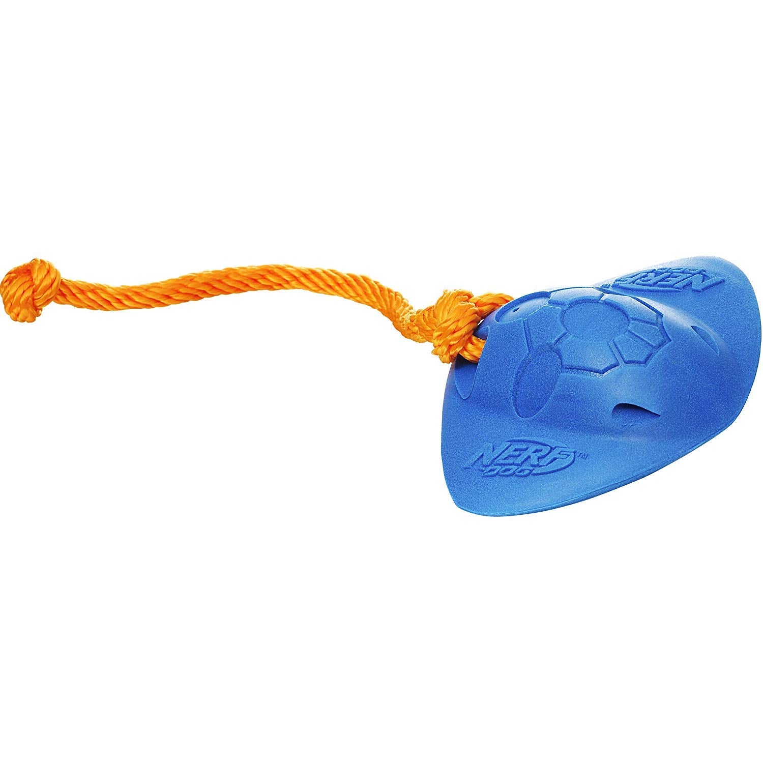 Nerf Dog Tug Ray Interactive Squeaker Toy, Lightweight & Durable, 14 for Medium/Large Breeds, Blue/Orange