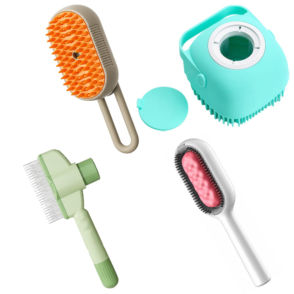 Professional Dog Cat Grooming Kit With Bath Brush Dematting Comb Set