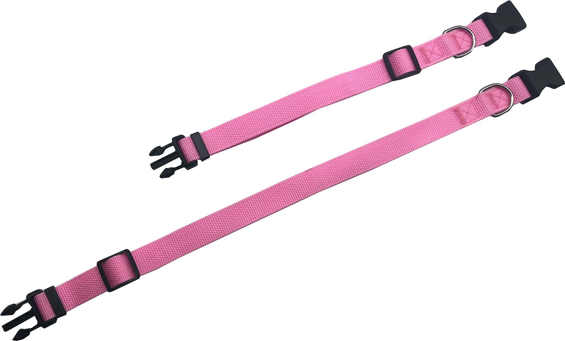 Adjustable Nylon Dog Collar, Durable Pet Collar 1 Inch 3/4 Inch 5/8 Inch Wide, For Large Medium Small Dogs (S( 5/8' X 11-16'), Pink)