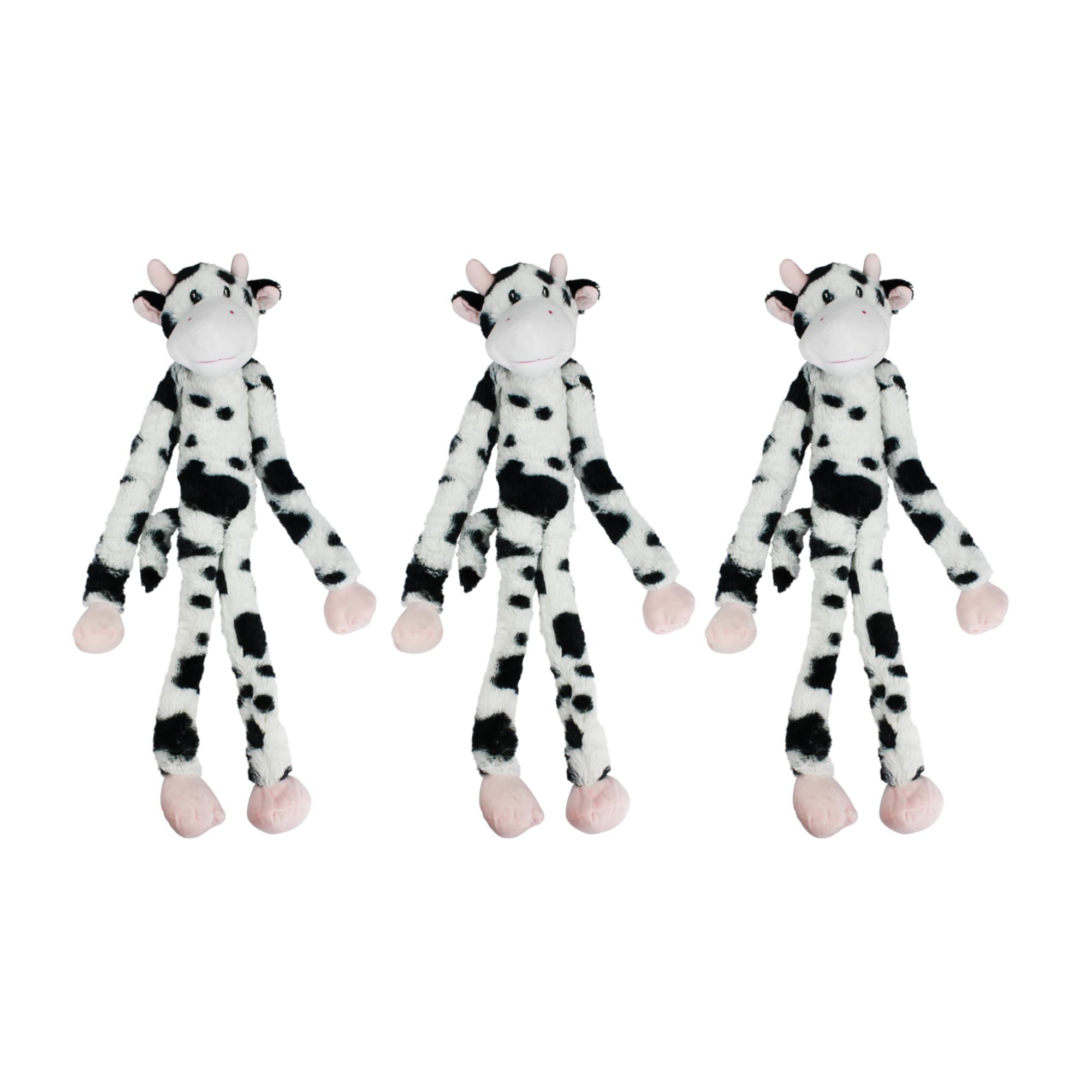 MULTIPETSwingin Slevins Cow Size 27 inches Dog Toy (Pack of 3)