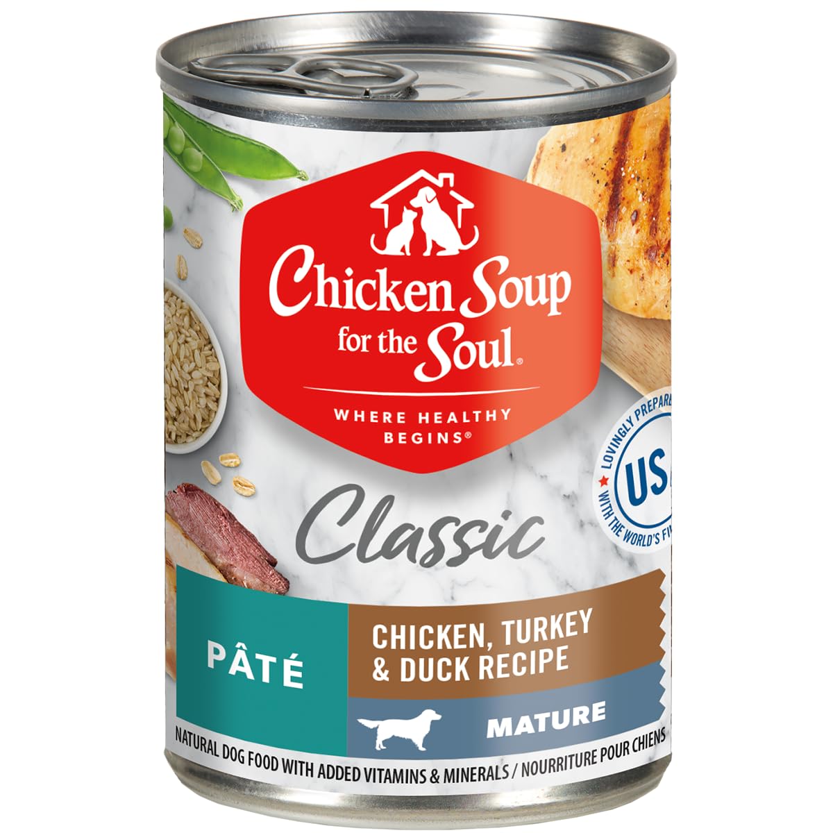 Chicken Soup for The Soul Pet Food - Classic Wet Dog FoodSoy Free, Corn Free, Wheat Free | Dry Dog Food Made with Real Ingredien
