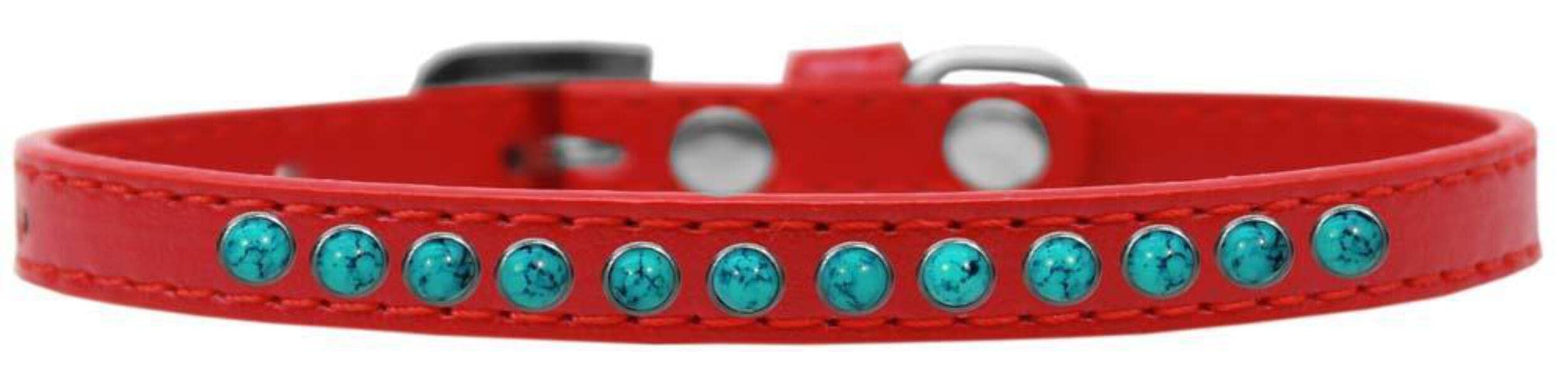 Dog, Puppy & Pet Fashion Collar, Premium Southwest Turquoise Pearl Black 8