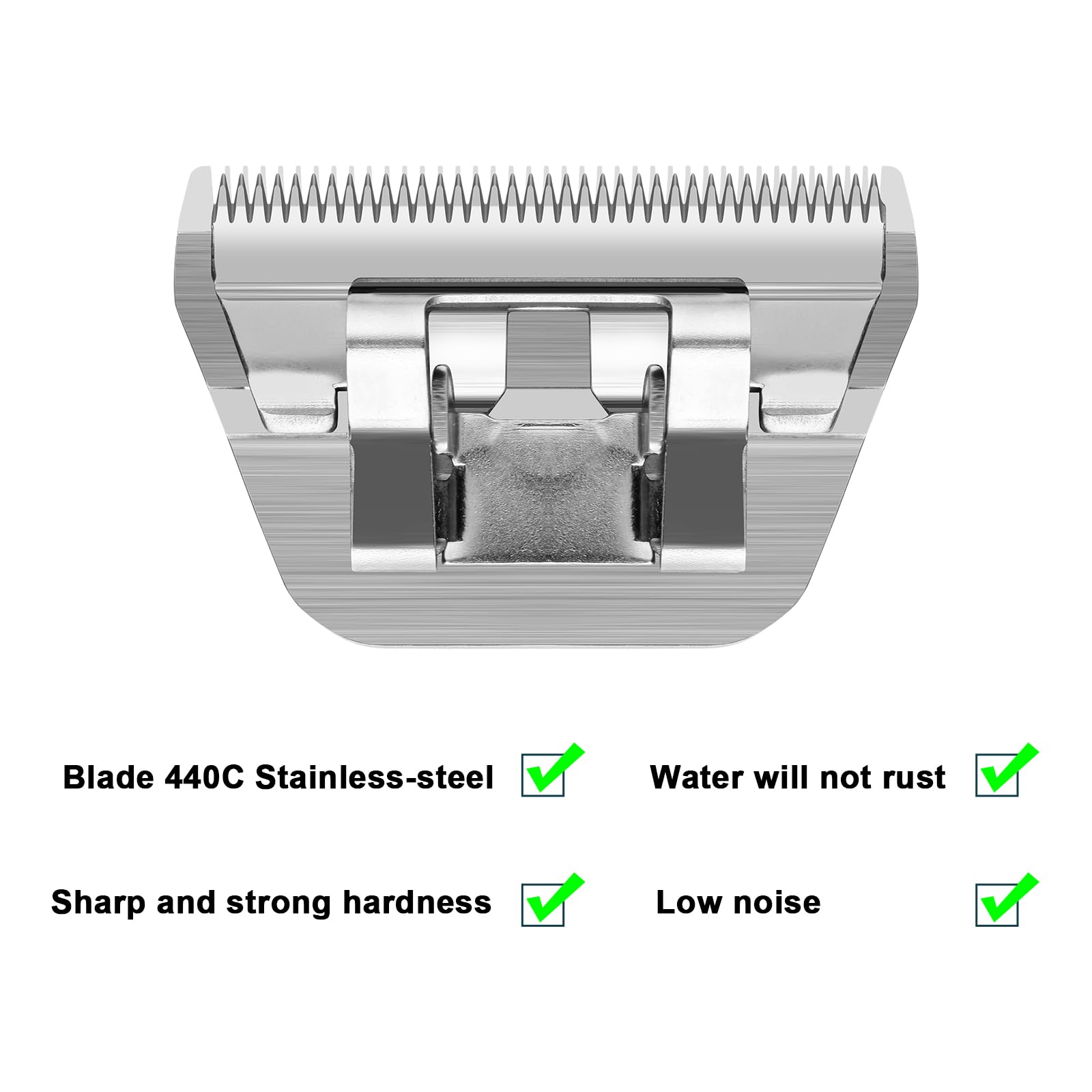 30W Detachable Dog Grooming Wide Blades,Compatible With Andis,Oster A5,Wahl Km10 Series Clippers,Cut Length 1/50   (0.5Mm)