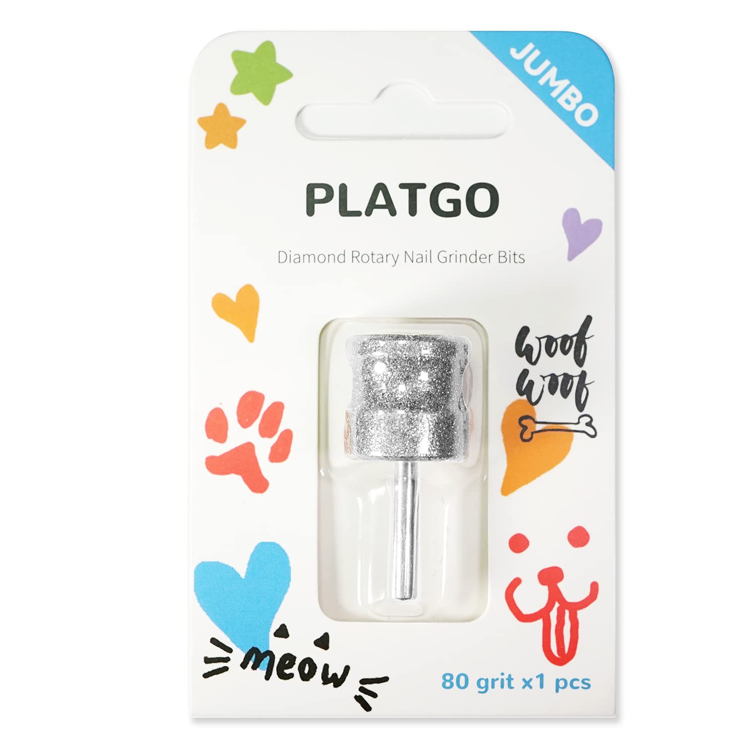 Diamond Dremel Dog Nail Grinder Bit, Dremel Nail Grinder For Pets, Faster Jumbo Dremel Diamond Bit For Dog Nails, 1/8'' Dremel Dog Nail Grinder Attachment, Dog Nail Grinder For Animals Nail Care