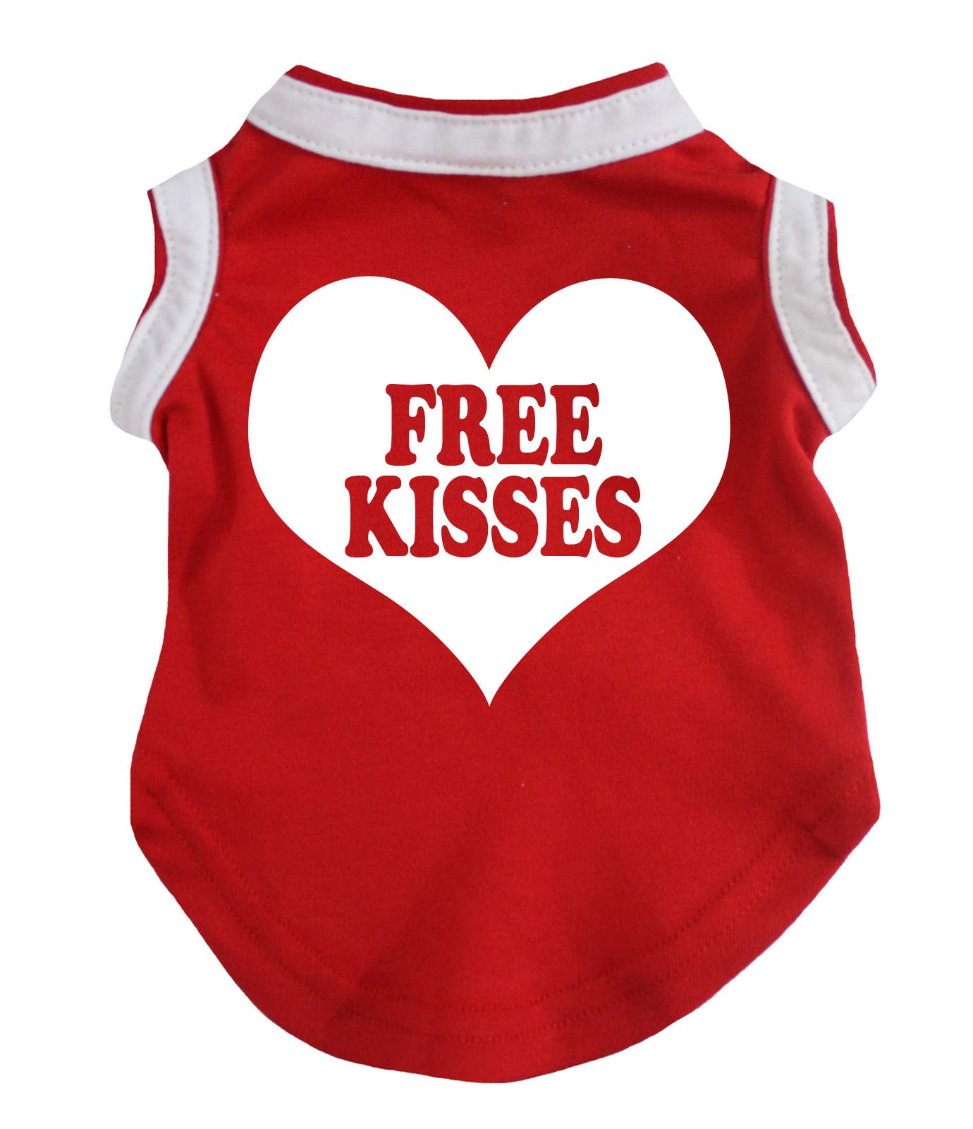 Petitebella 'Free Kisses' Heart Puppy Dog Shirt (Red, X-Small)