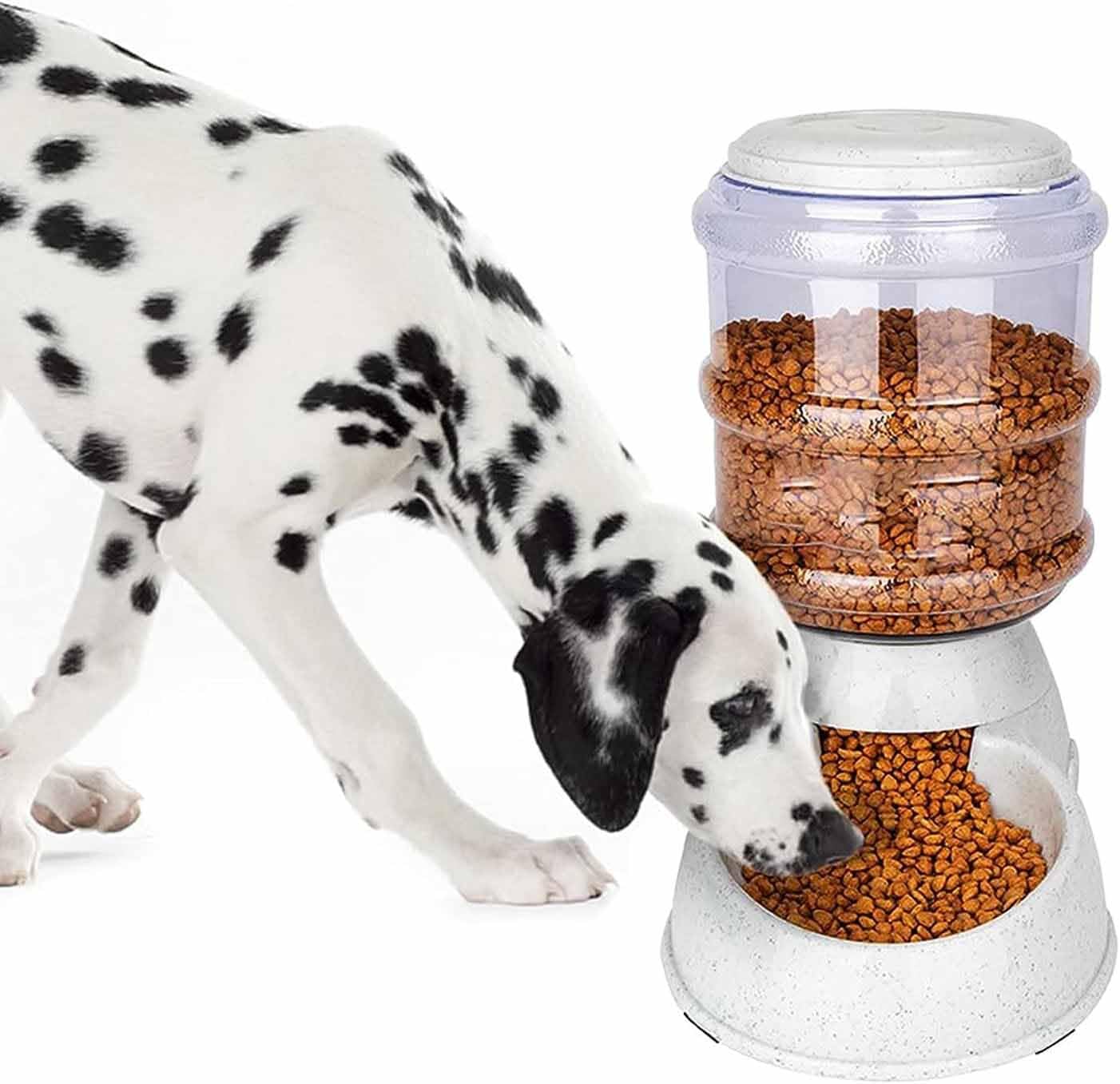 Tgopit Automatic Dog Feeder, Dog Feeder Dispenser For Large Dogs, Basic Gravity Automatic Dog Cat Feeder, Dry Food Storage Conta