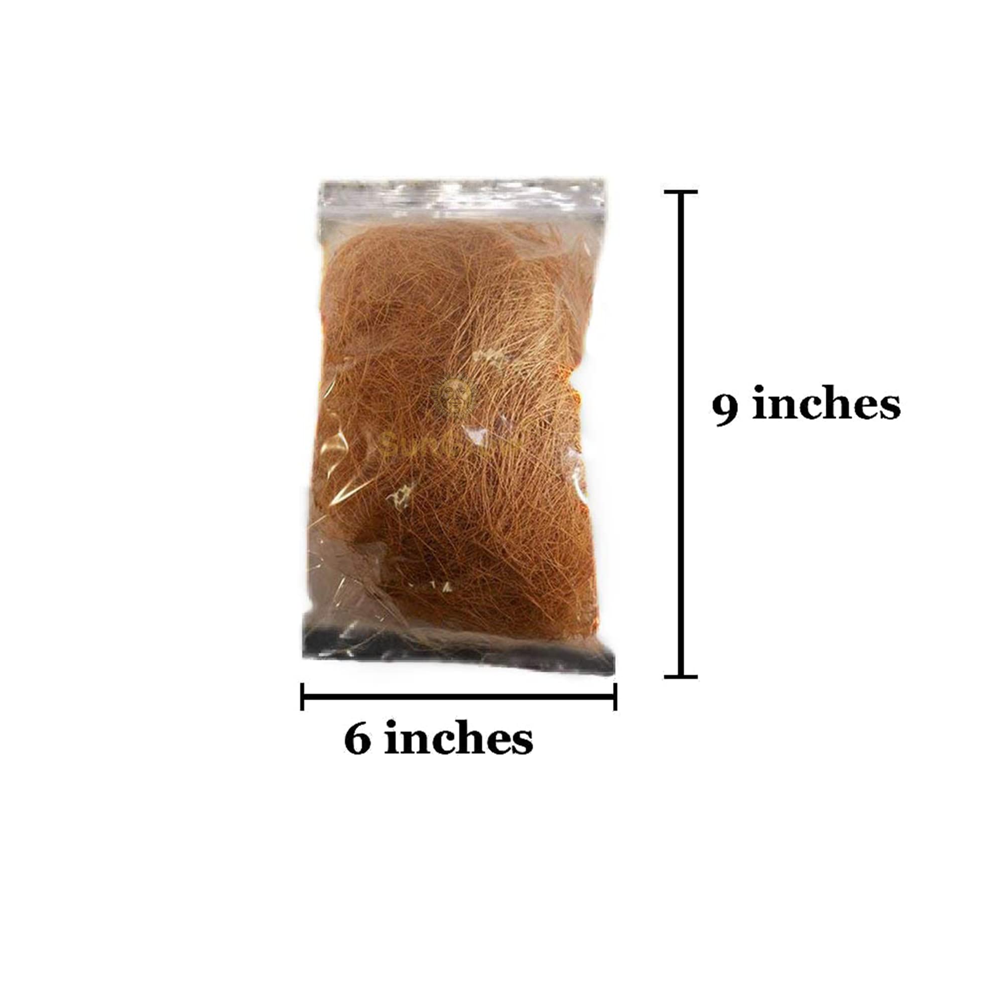 Sungrow Finch Coconut Fiber, Loose Bedding Substrate For Birds Nest Cages, Nesting Material For Budgie Hummingbird Canary Parakeet, 1.5 Oz