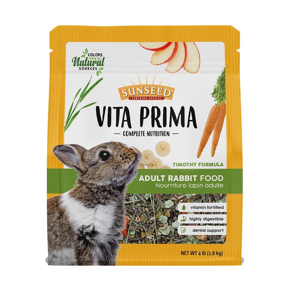 Sunseed Vita Prima Complete Nutrition Adult Rabbit Food, 4 LBS