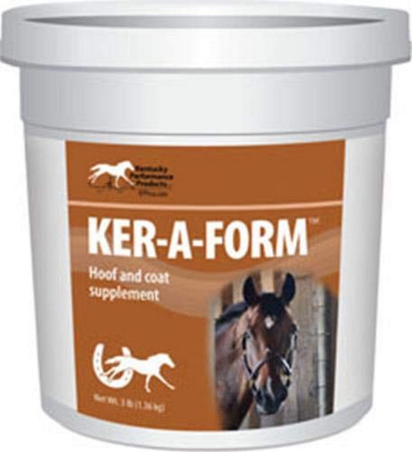 KENTUCKY PERFORMANCE PROD 044045 Ker-A Form Coat & Hoof Supplement for Horses, 3 lb