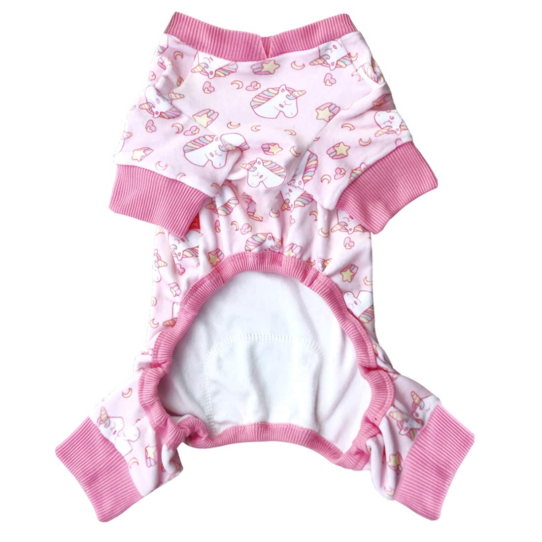 Kyeese Dog Pajamas Unicorn Soft Material Stretchable Dog Pajamas Onesie Pet Pjs For Fall Winter