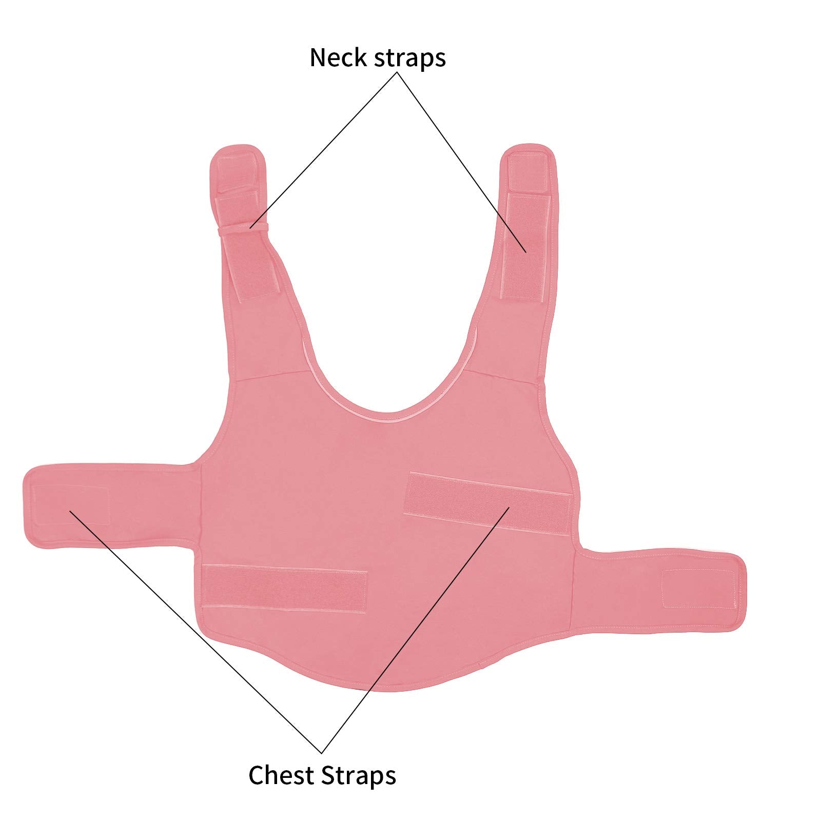 Kittystar Breathable Dog Shirt For Thunderstorm, Dog Anxiety Vest Jacket Warp,Puppy Calming Coat Anxiety Relief (Xl,Pink)