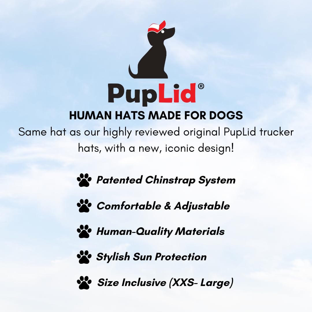 Sunset Collection, Puplid Trucker Hats For Dogs (Medium) Premium Stylish Sun Protection For The Modern Dog - Adjustable For Secu