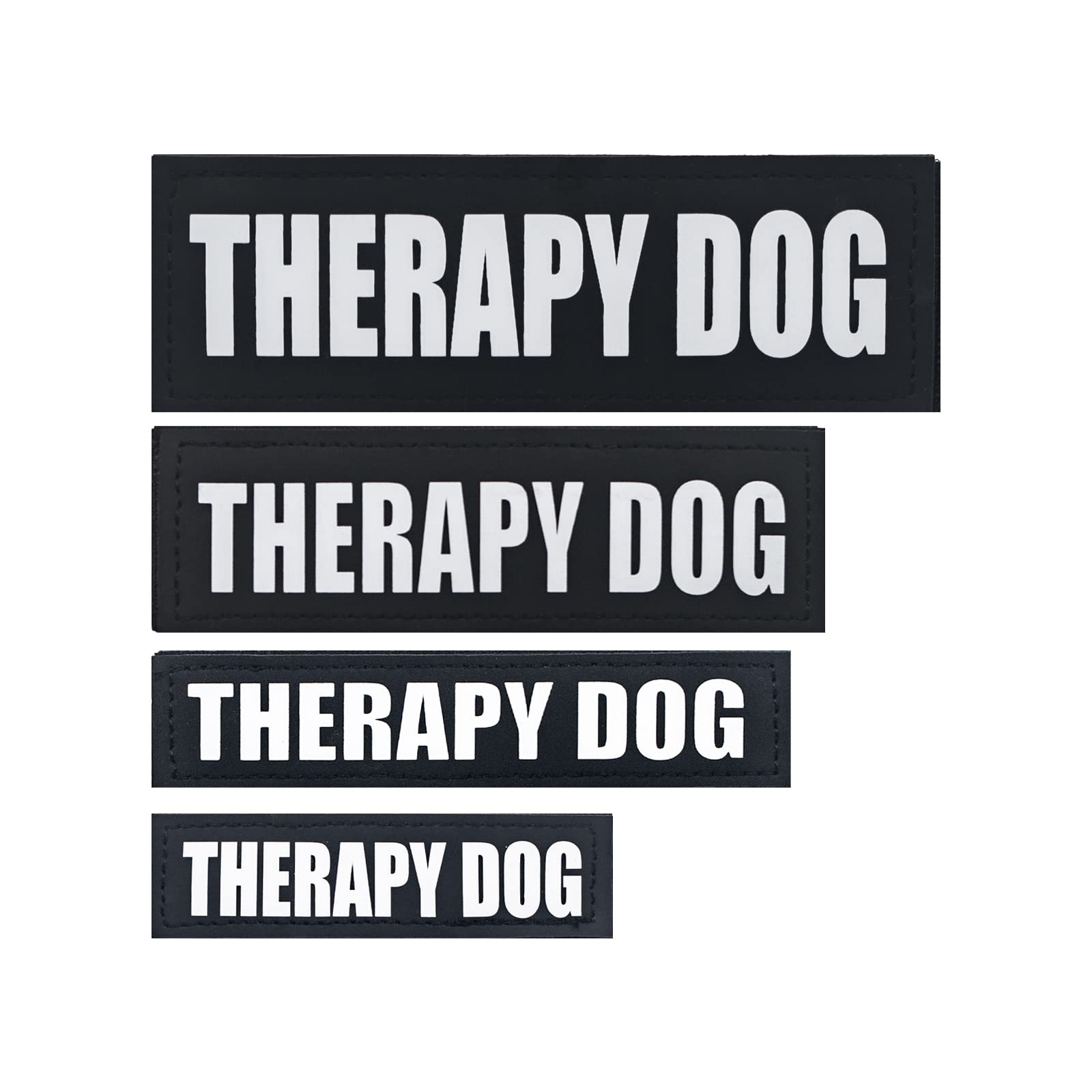 2Pack Black Service Dog Patches, Removable Vest Patch For Dogs, In Training Dog Patch, Hook Backing Dog Harness Patches, Therapy