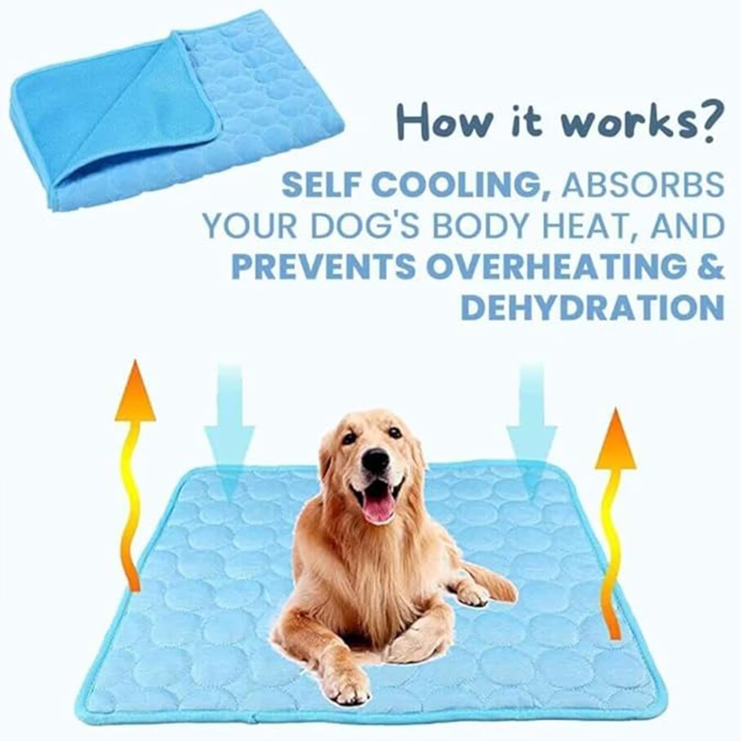 FVELPLT 2025 New Dog Cooling Mat, Pet Cooling Mats, Summer Cool Pads Pet Mat Outdoor for Dogs & Cats, Pet Bed Mats Machine Washa