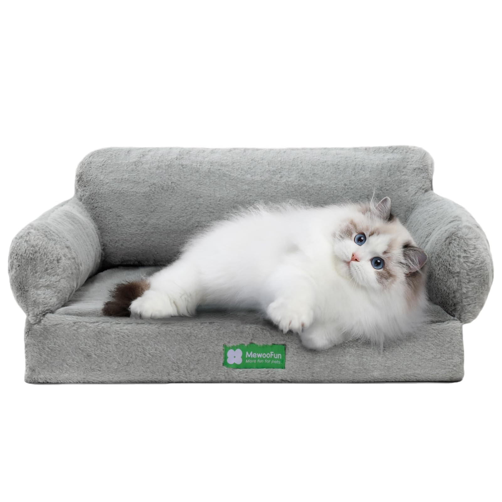 Mewoofun Cat Bed For Indoor Cats Orthopedic Dog Bed For Small Medium Dogs, Egg- Foam Pet Bed With Removable Washable Cover And N