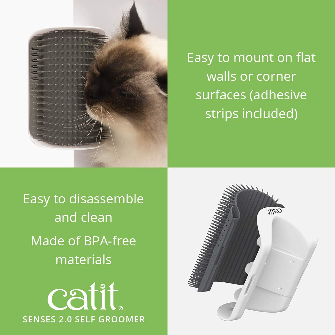 Catit Senses 2.0 Self Grooming Cat Brush And Interactive Cat Toy