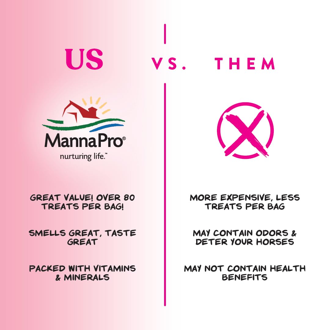 Manna Pro Bite-Size Nuggets | Peppermint Flavored Horse Treats | 1 Pound