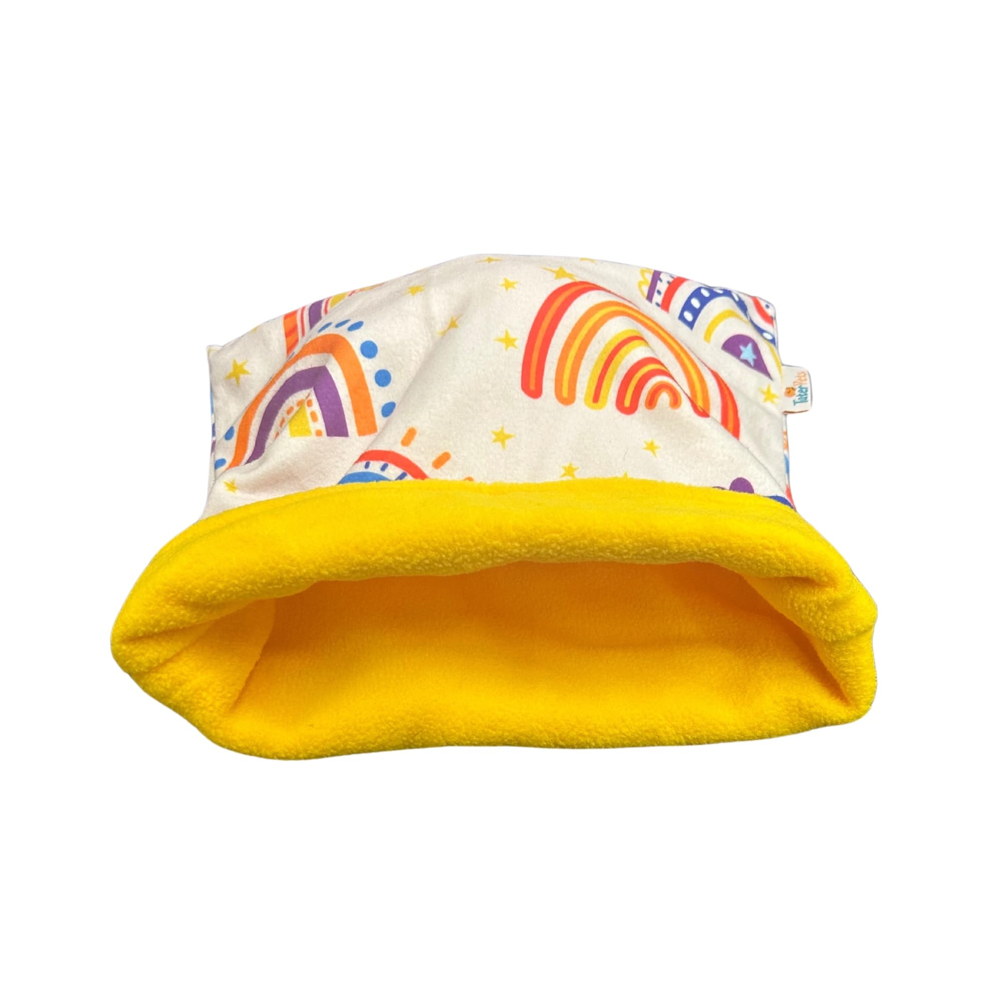 Tater Pets Snuggle Sack For Guinea Pigs Bed Pad Cuddle Sack Sleeping Bag (12''X12'')(Rainbows)