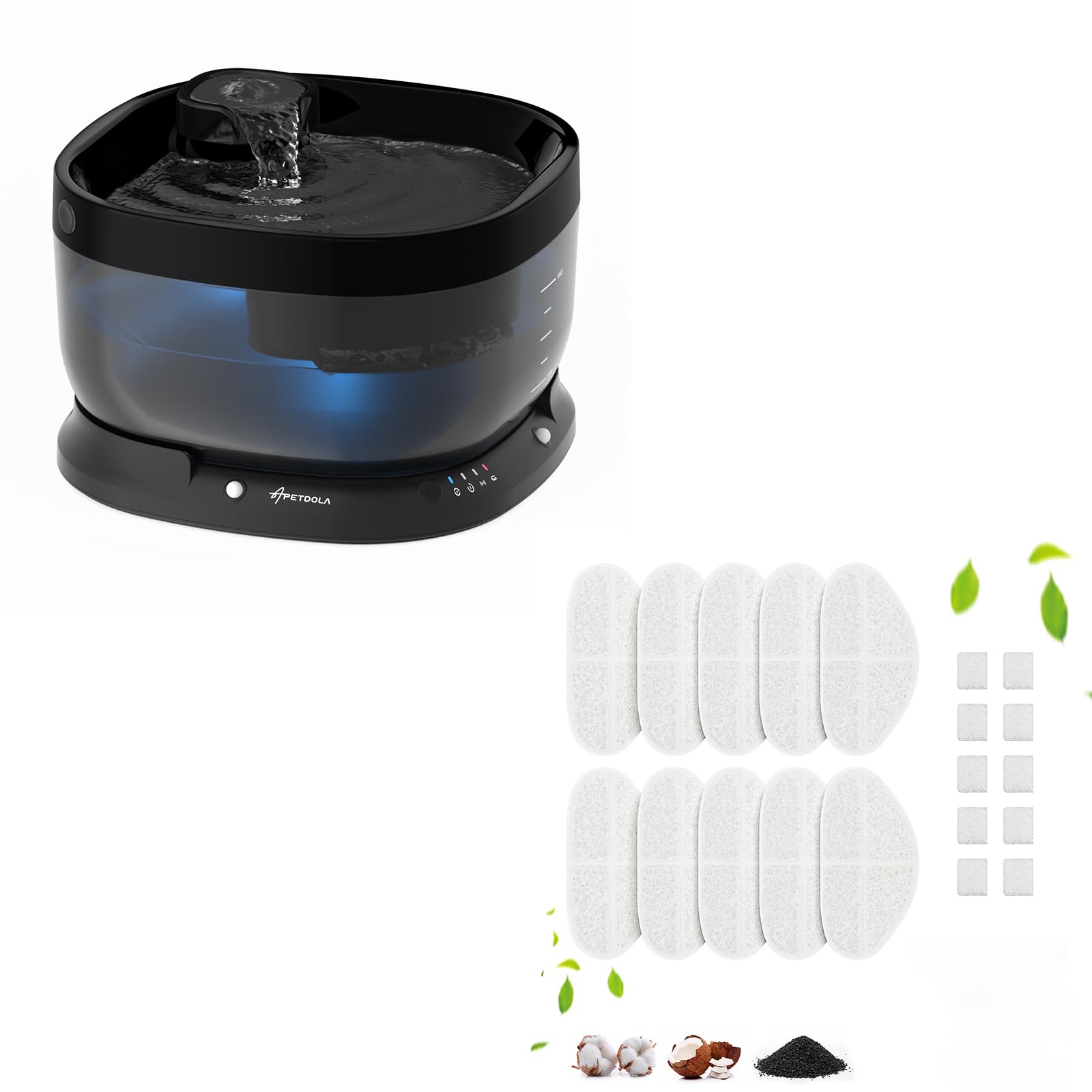 Wireless Dog Water Fountain With 11 Filter, Battery Operated Dog Water Dispenser With Motion Sensor, 237 Oz/ 7L Cordless Fountai