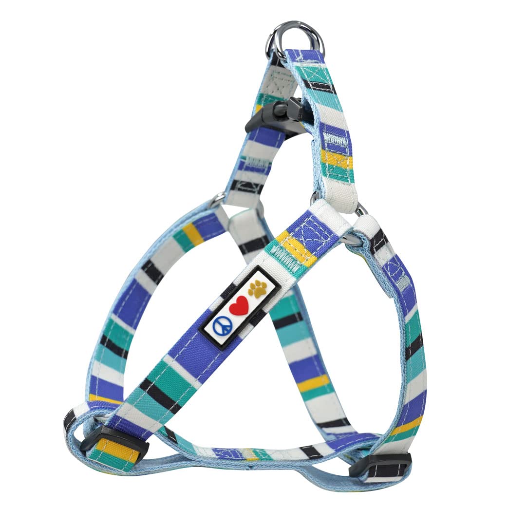Pawtitas Pet Adjustable Solid Color Step In Puppy/Dog Harness 6 Feet Matching Collar And Harness Sold Separately Extra Small Blu