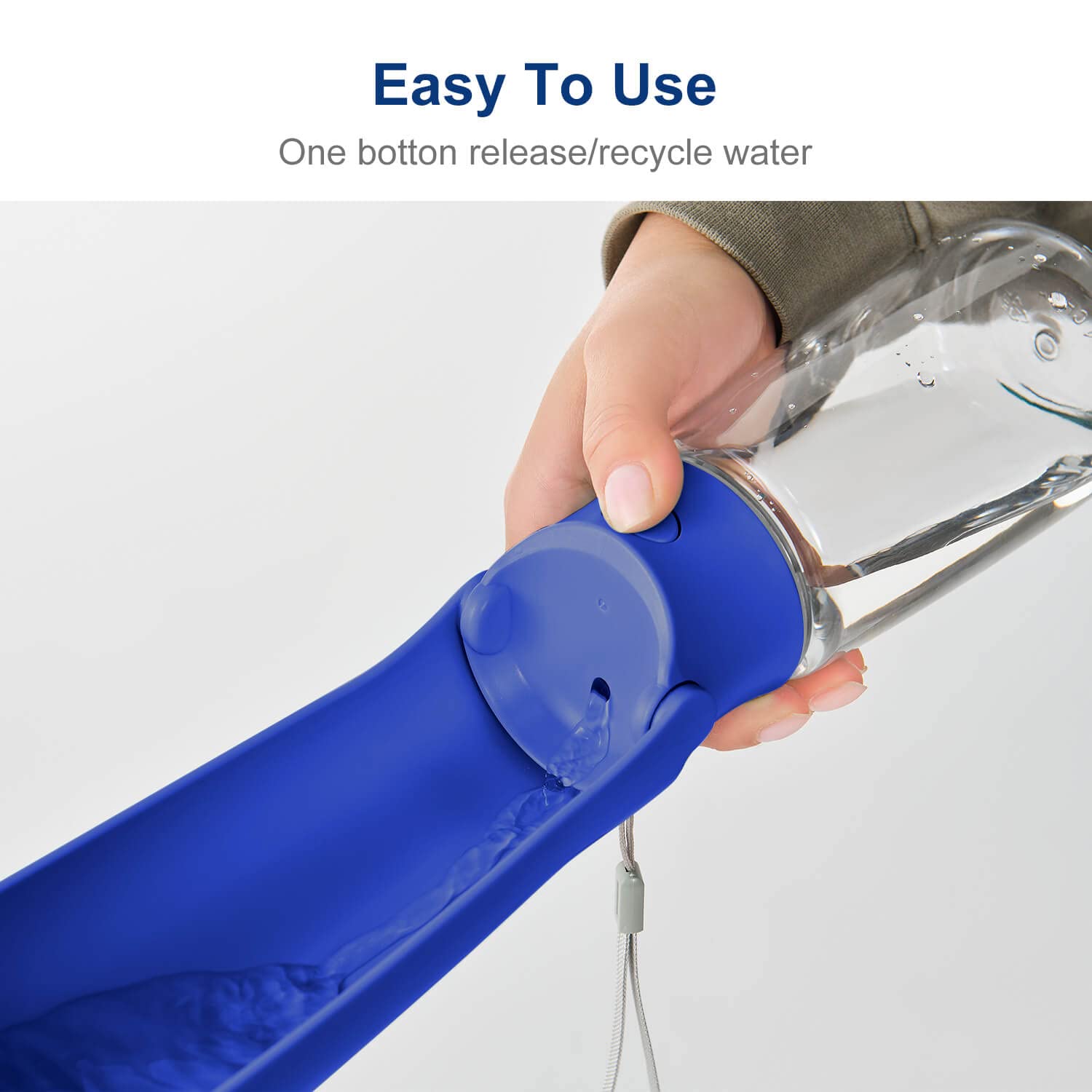 WePet Foldable Portable Dog Water Bottle Puppy Water Dispenser with Drinking Feeder, 12 OZ, High-Temperature Resistant Leak Proo