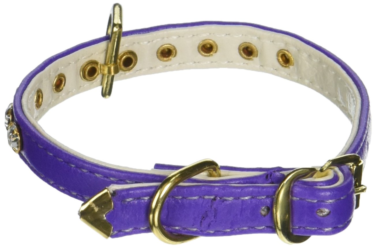 Dog, Puppy & Pet Collar, &quot;#16 Clear Crystal Jewelry Set&quot; Purple 10