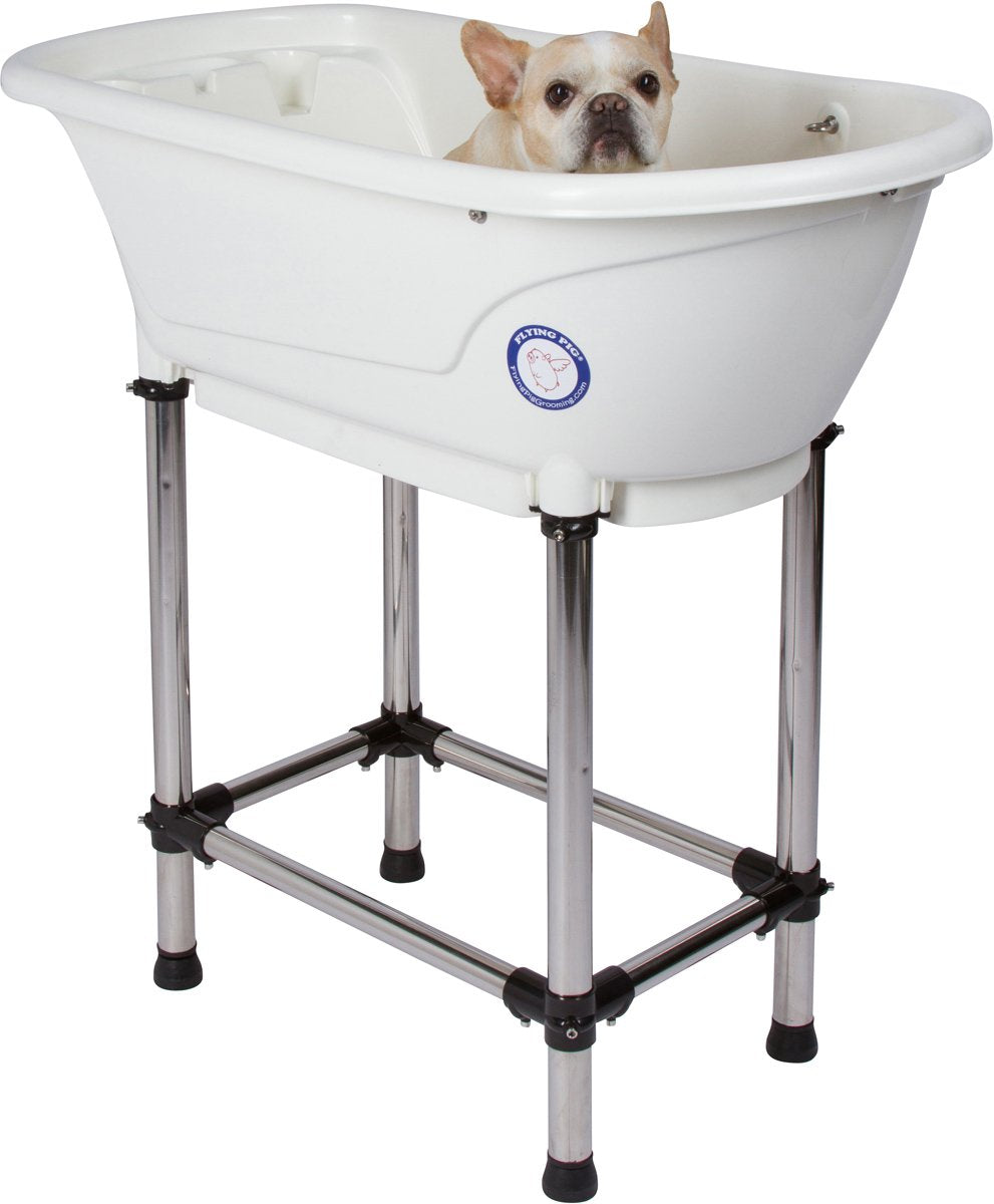 Flying Pig™ Pet Dog Cat Portable Bath Tub (White, 37.5'X19.5'X35.5')