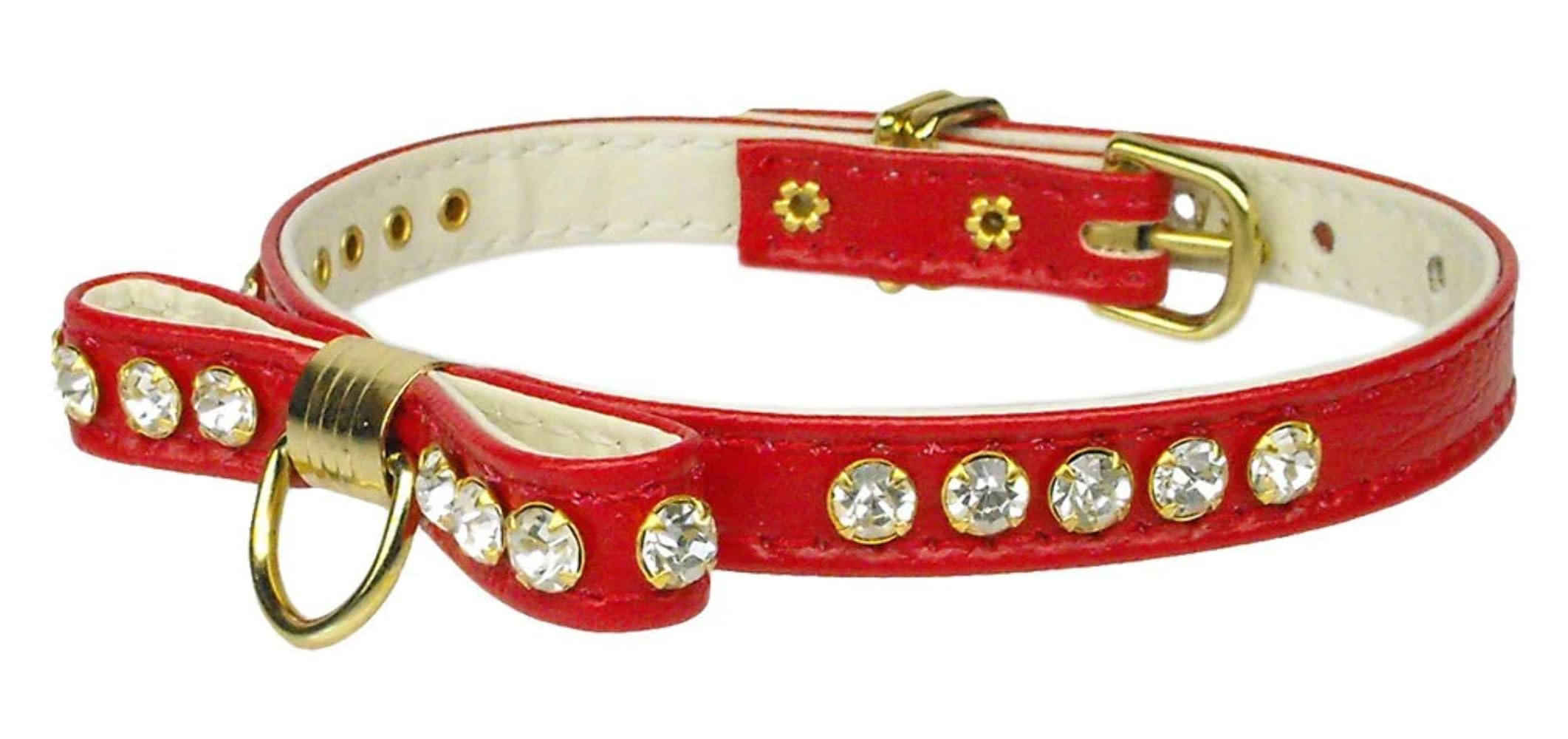 Dog, Puppy & Pet Collar, Bow Clear Crystal Jewelry Set Black 8