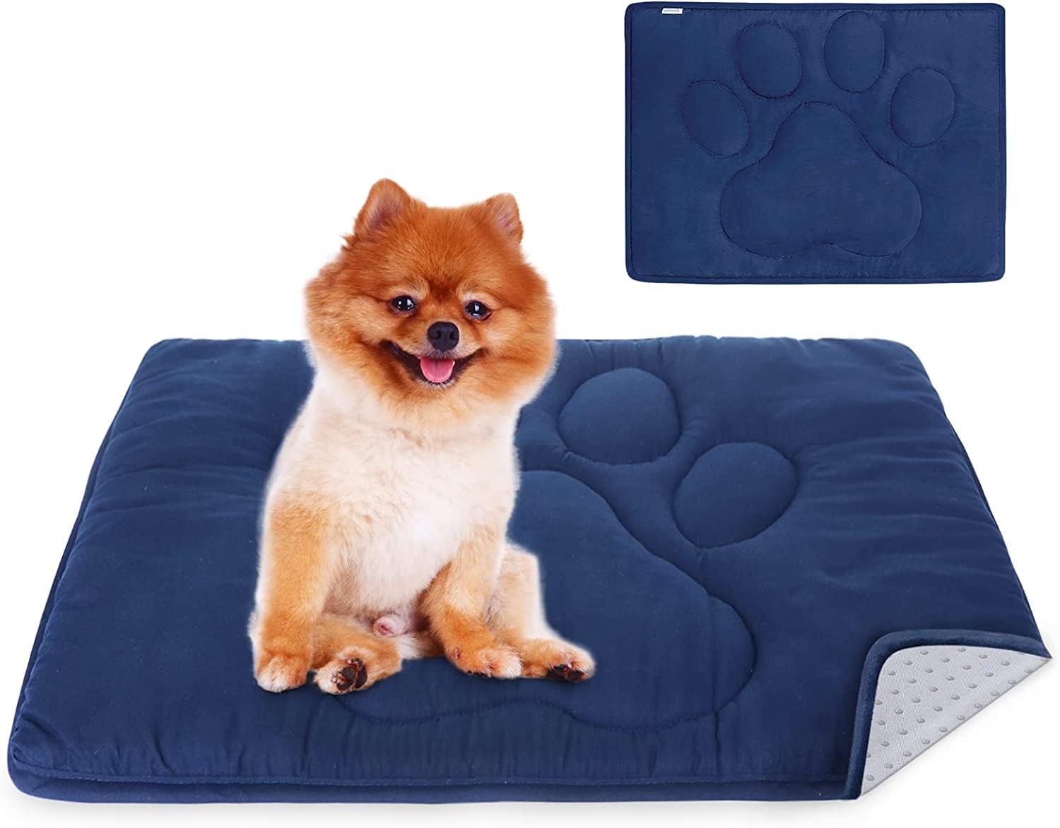 Dog Crate Pad(18''X 24''), Great Mat With Anti-Slip Bottom For Pet Sleeping, Breathable Dog Crate Bed Kennel Pad,Dark Colored To