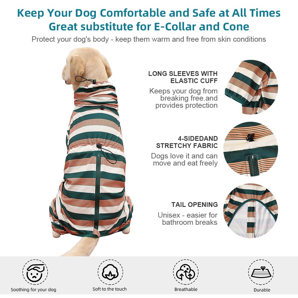 Koogal Pet Pajamas For Large Dogs,Extra Large Stretch, Suitable For Adult Dogs, Medium-Sized Dogs, Large Dogs Jumpsuit Four-Legg