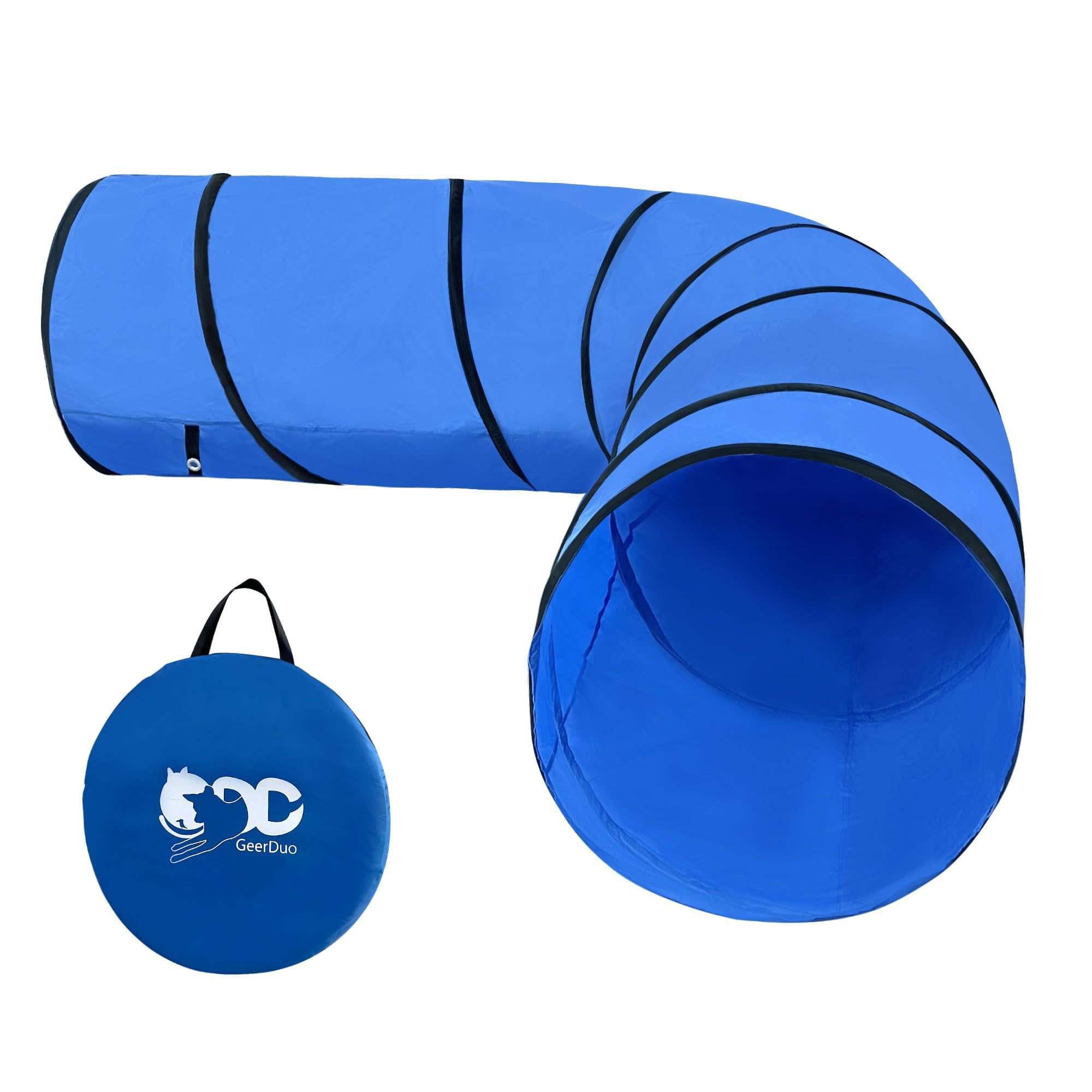 Geerduo Dog Agility Tunnel, Dog Agility Equipment, Dog Agility Training With Carry Bag (Blue)