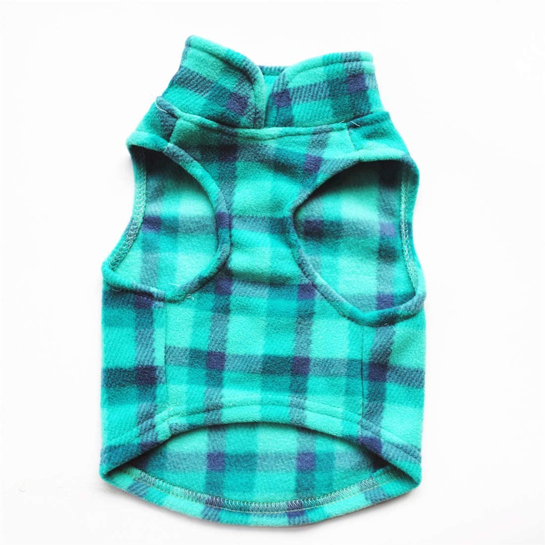 Pixriy Dog Sweater, Soft Fleece Vest With Leash Ring Pullover Jacket Winter Pet Dog Clothes For Puppy Small Dog Cat Teddy Chihuahua Yorkshire For Christmas (Xx-Large, Green Grey Plaid)