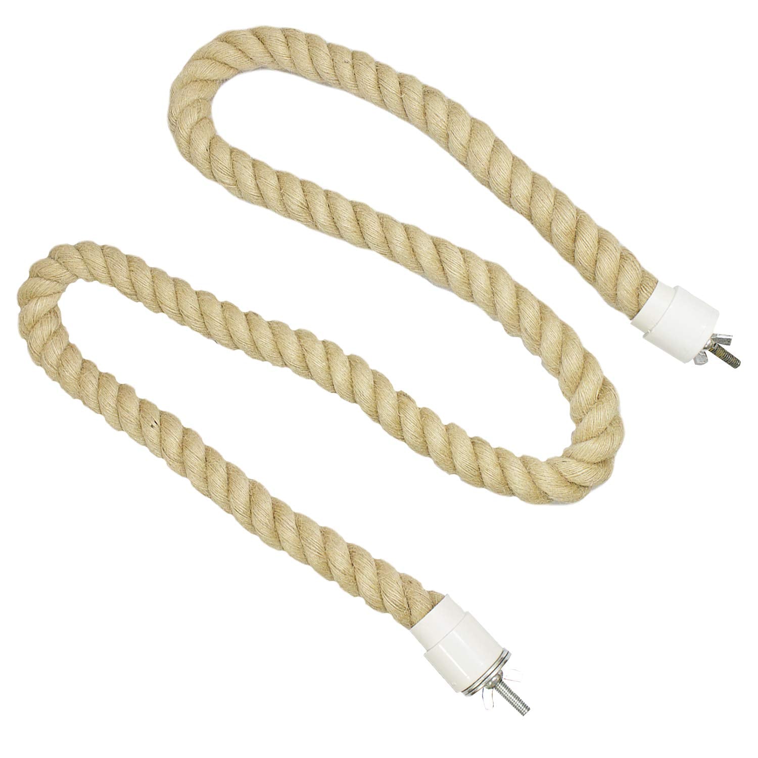 42 Inch Natural Rope (Regular) - Flexible Bendable Climbing Rope Perch Cage Accessory Toy - Sugar Gliders, Squirrels, Degus, Mar