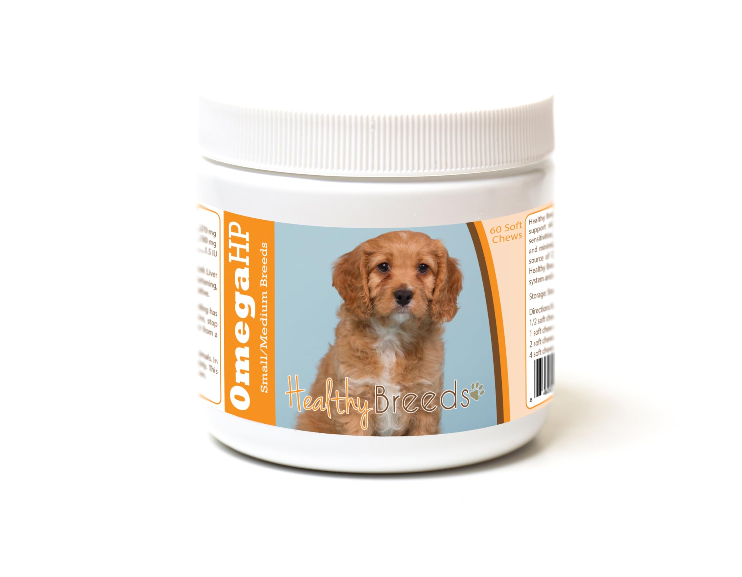 Healthy Breeds Cavapoo Omega HP Fatty Acid Skin and Coat Support Soft Chews 60 Count