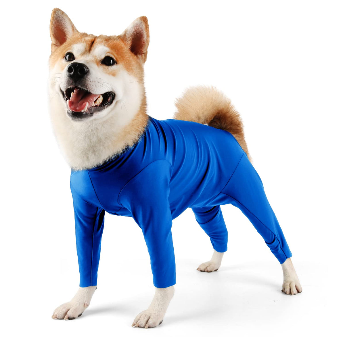 Due Felice Dog Onesie Shedding Suit Full Coverage Pet Surgical Recovery Bodysuit After Surgery Wear Cone Collar Cone Alternative Anxiety Calming Shirt For Female Male Dog Blue/Xx-Large