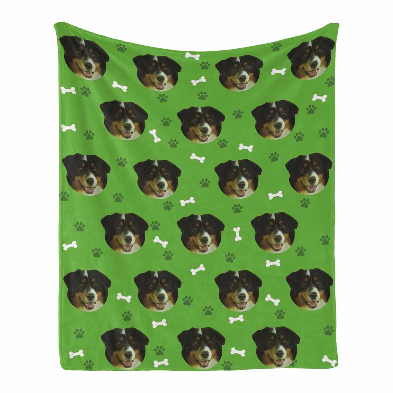Personalized Pet Portrait Blanket, Custom Pet Blankets With Dog Photos Customized Picture Blankets For Pets Cat Dog Lovers, Upload Dog Cat Image On Blanket 50 X 60 Inches